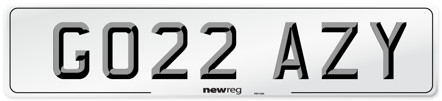 GO22 AZY Number Plate from New Reg